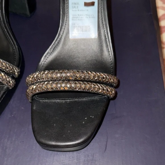 Steve Madden Black and silver Heeled Sandals - Picture 4 of 7